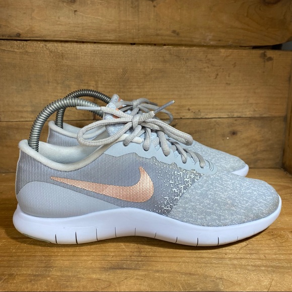 Nike Shoes - Nike Womens Flex Contact 908995-006 Gray Running Shoes Lace Up Low Top Size 7